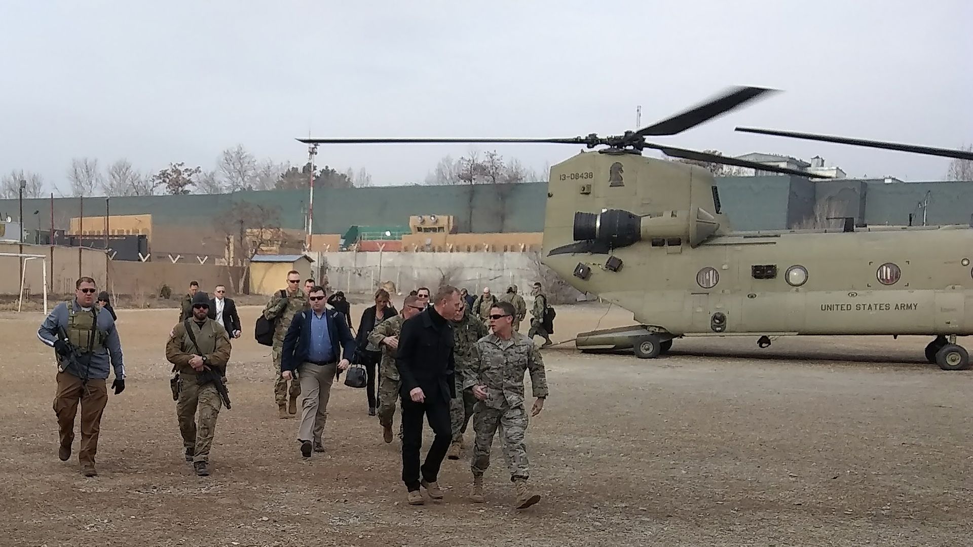 Acting Pentagon chief Patrick Shanahan arrives in Kabul on February 11, 2019. 