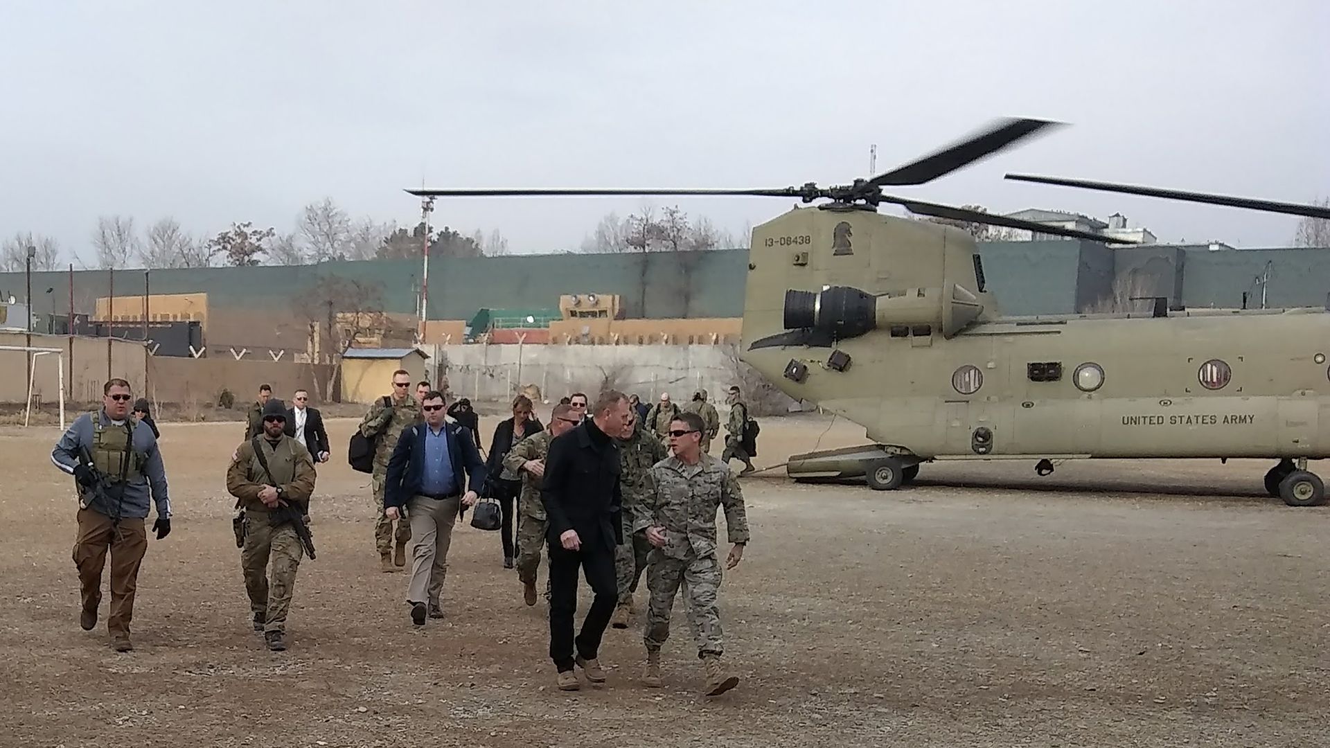Acting Pentagon chief Patrick Shanahan arrives in Kabul on February 11, 2019.