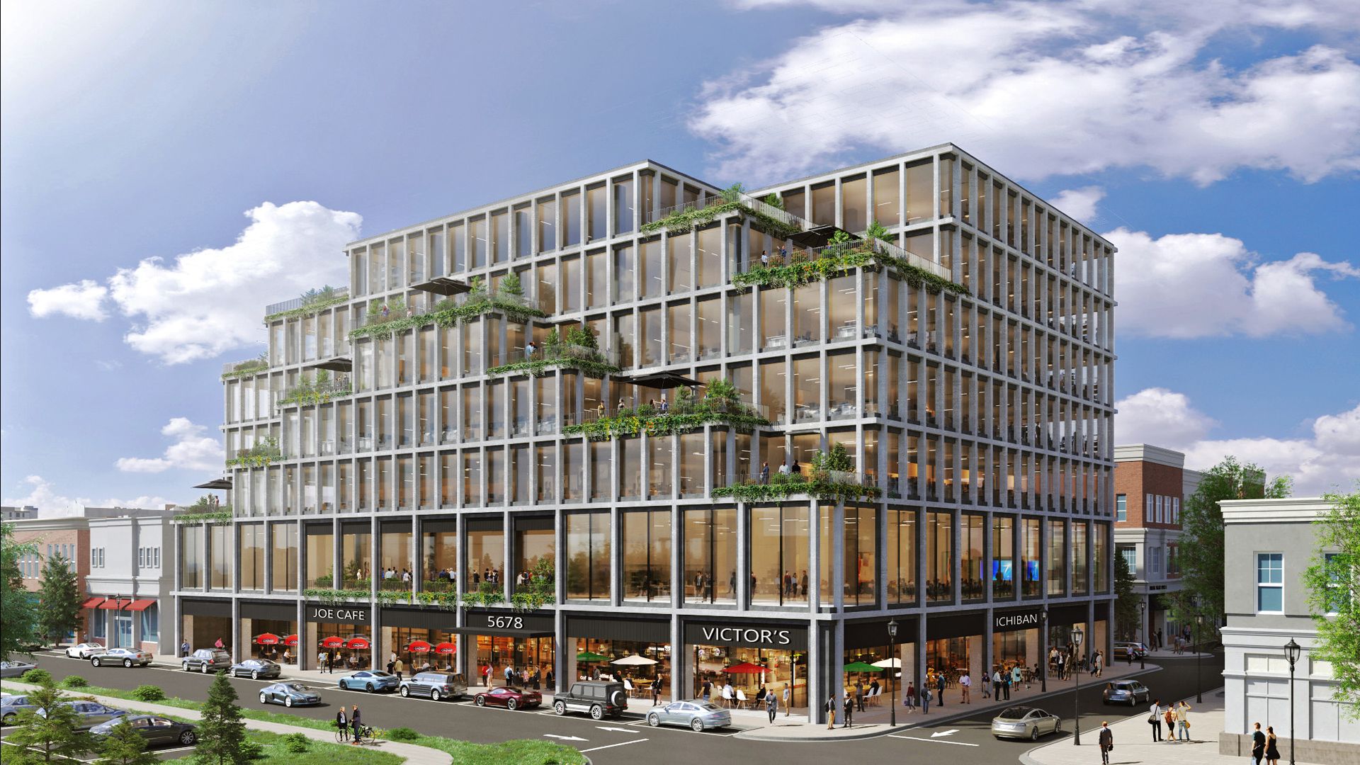 Office building rendering