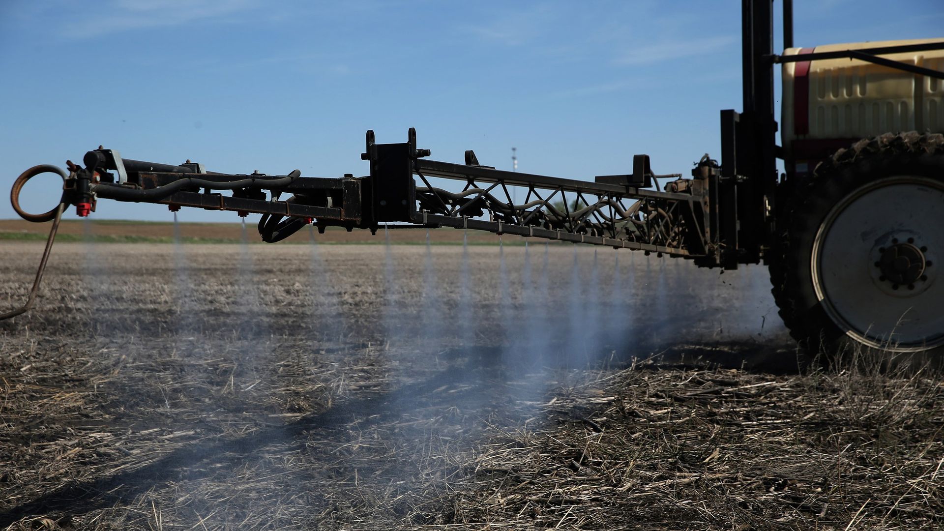 A photo of pesticide spray.