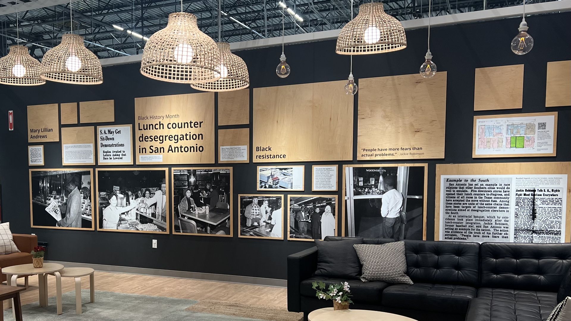 An exhibit on San Antonio's desegregation history. 