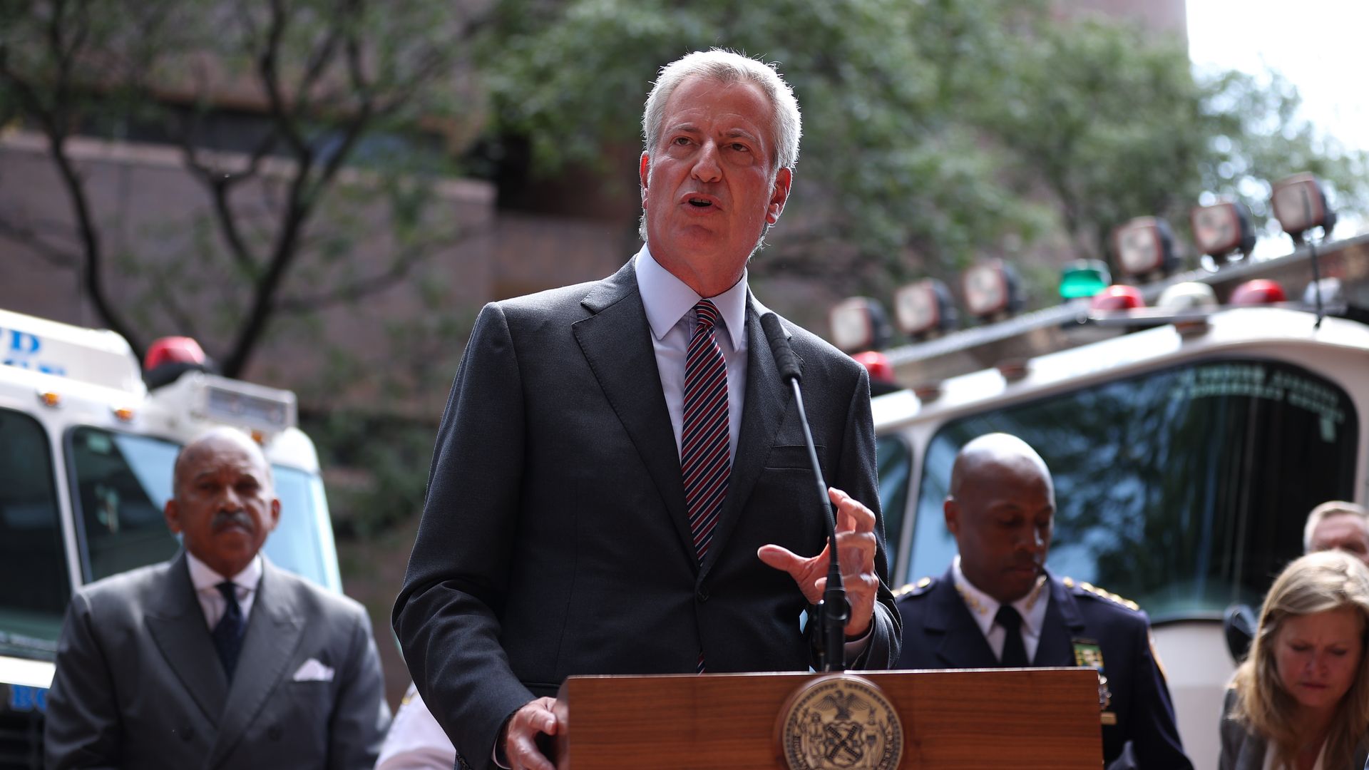 Then Mayor Bill de Blasio