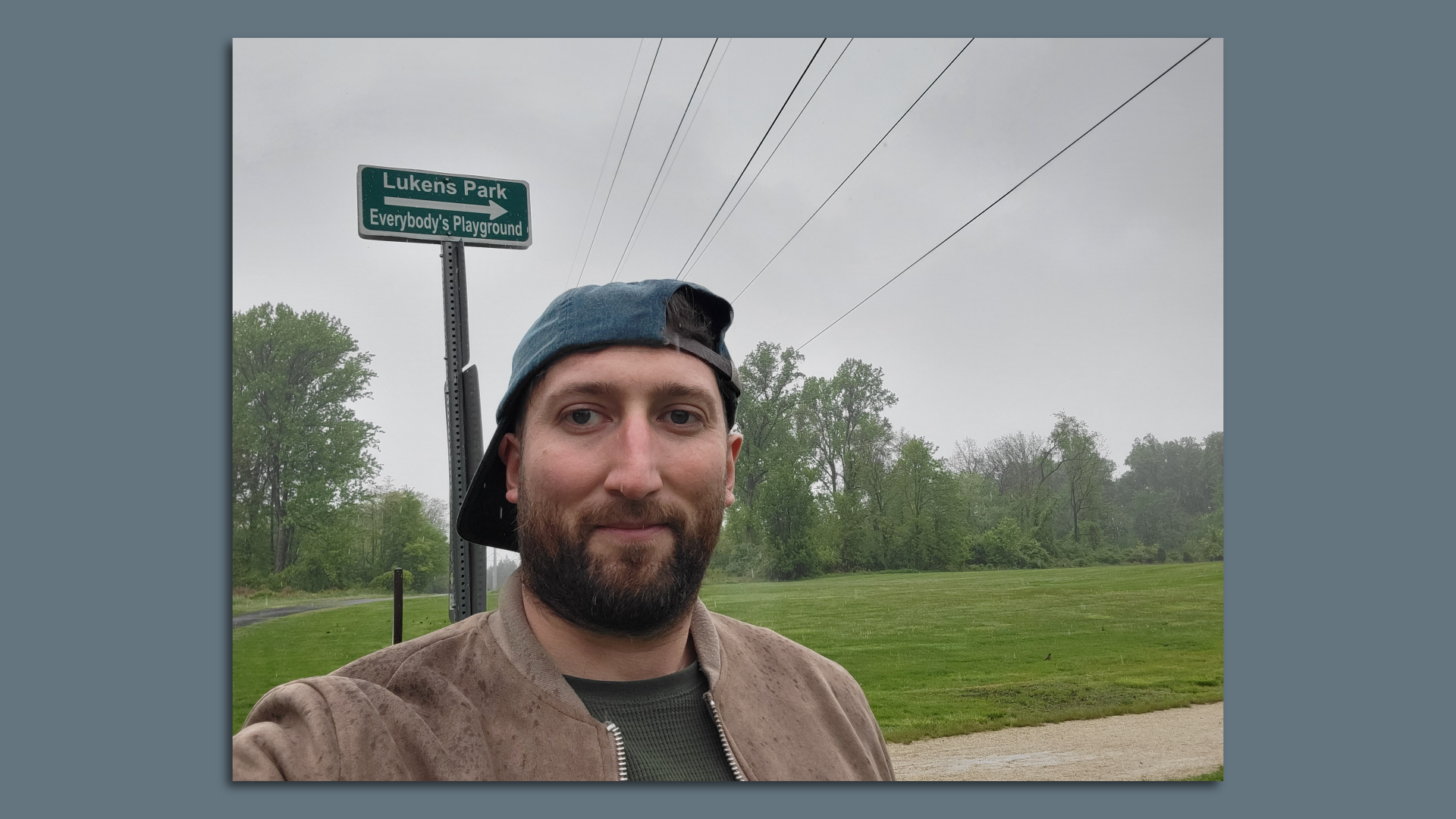 Axios reporter Isaac Avilucea at Everybody's Playground in Horsham, Pennsylvania.