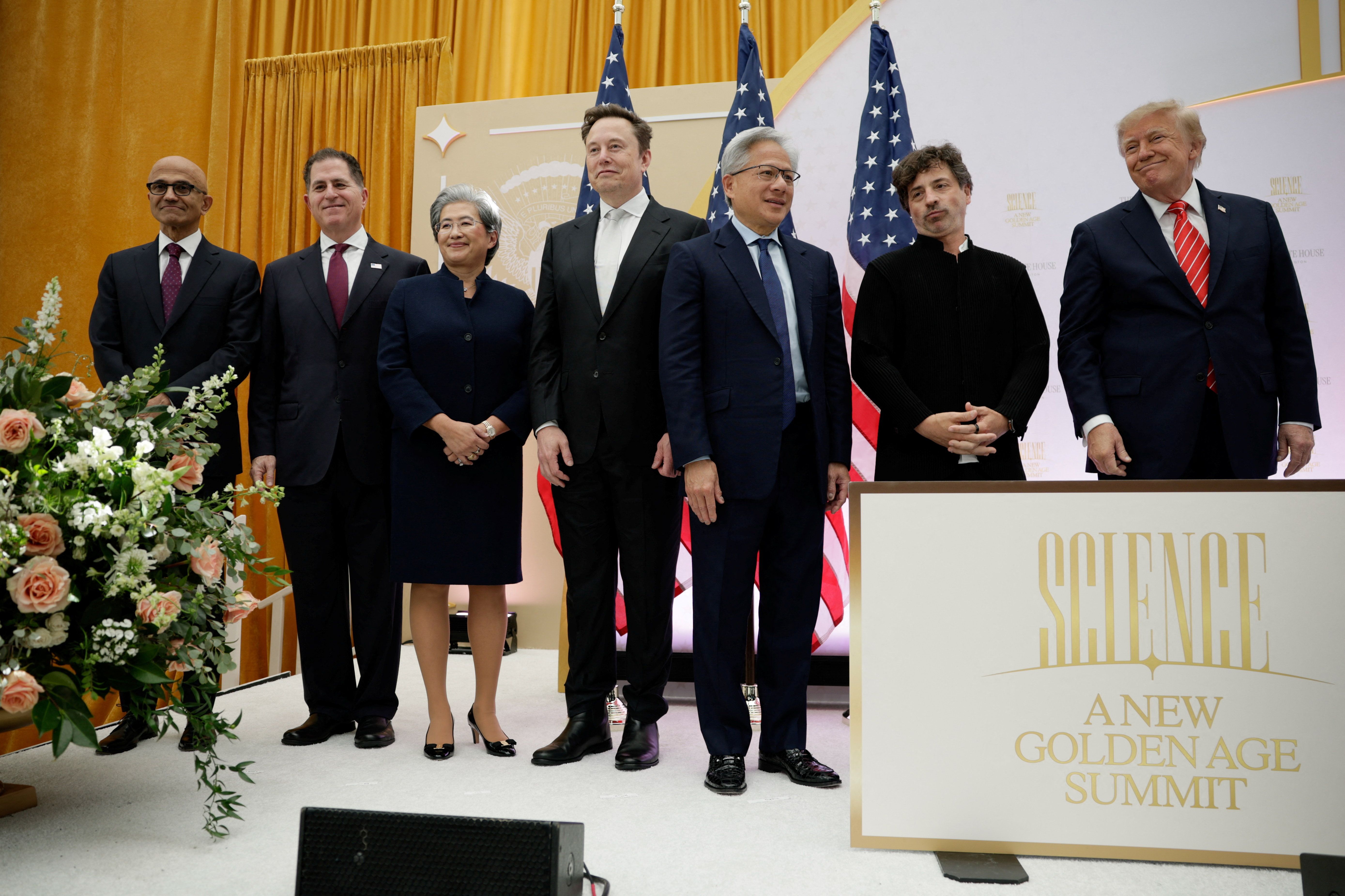 Tech CEOs with Trump
