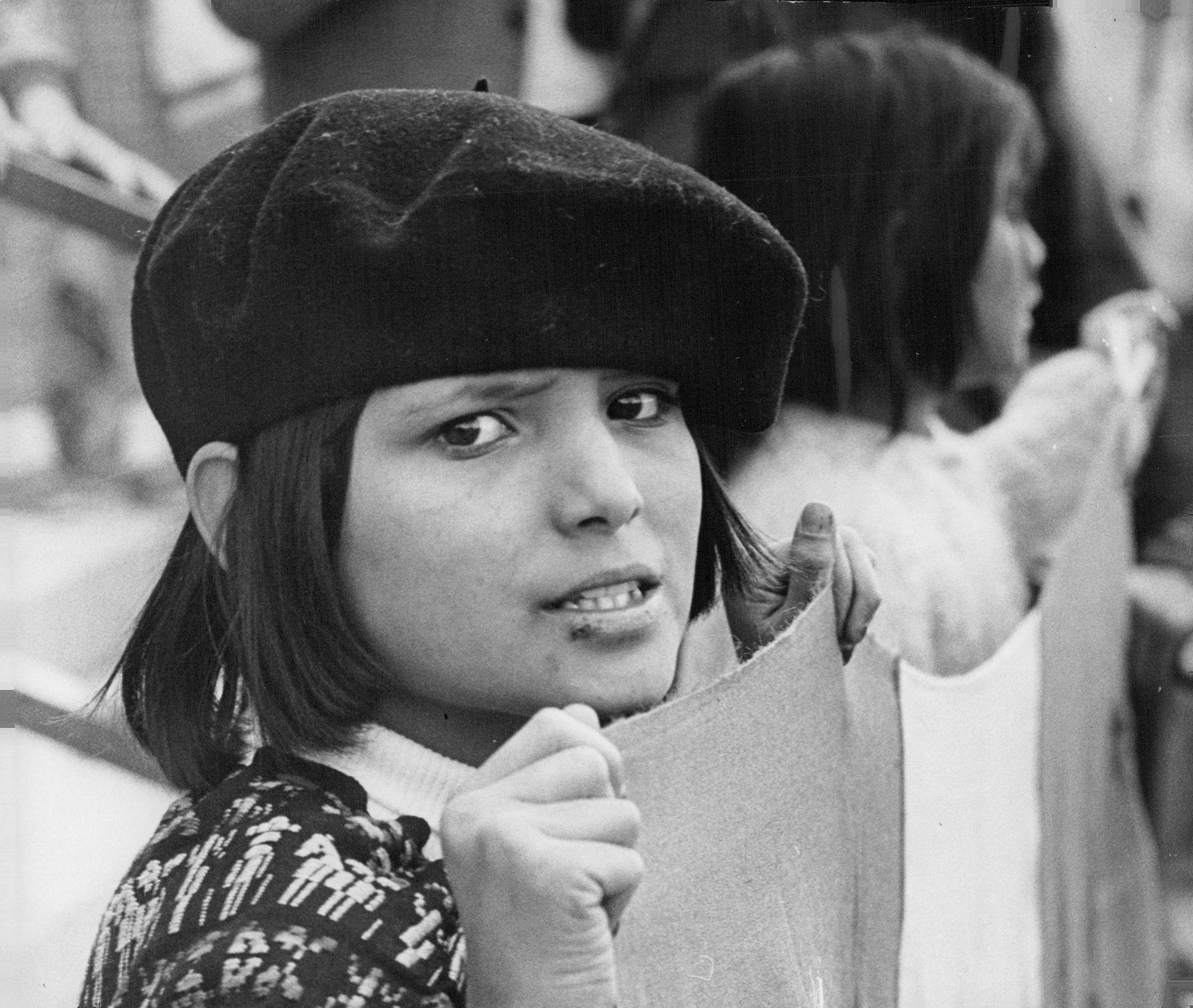  Rachel Herrera, 12,  holds banners and sang freedom songs, mostly in Spanish, at the anti-war rally in Denver in 1968. 