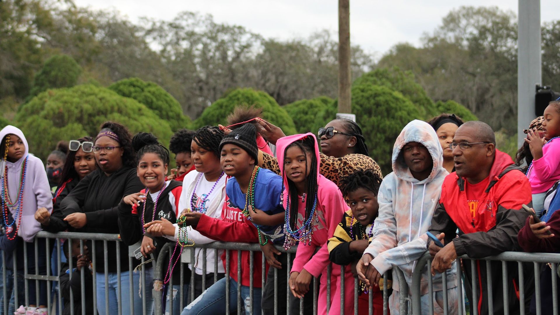 Spectators line the street during Tampa's Martin Luther King Day Parade. 