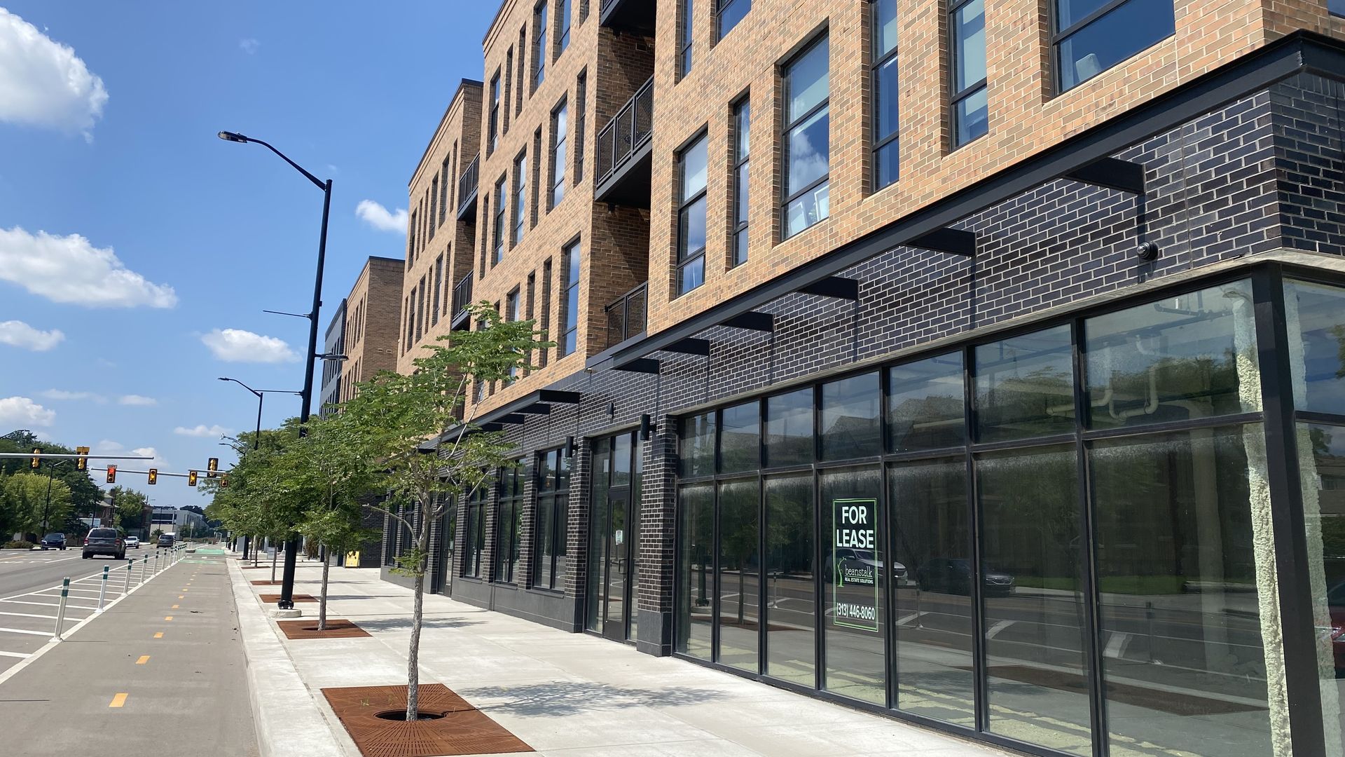 The ground-floor space formerly targeted for a restaurant at the Parker Durand development at Kercheval and Van Dyke avenues. 