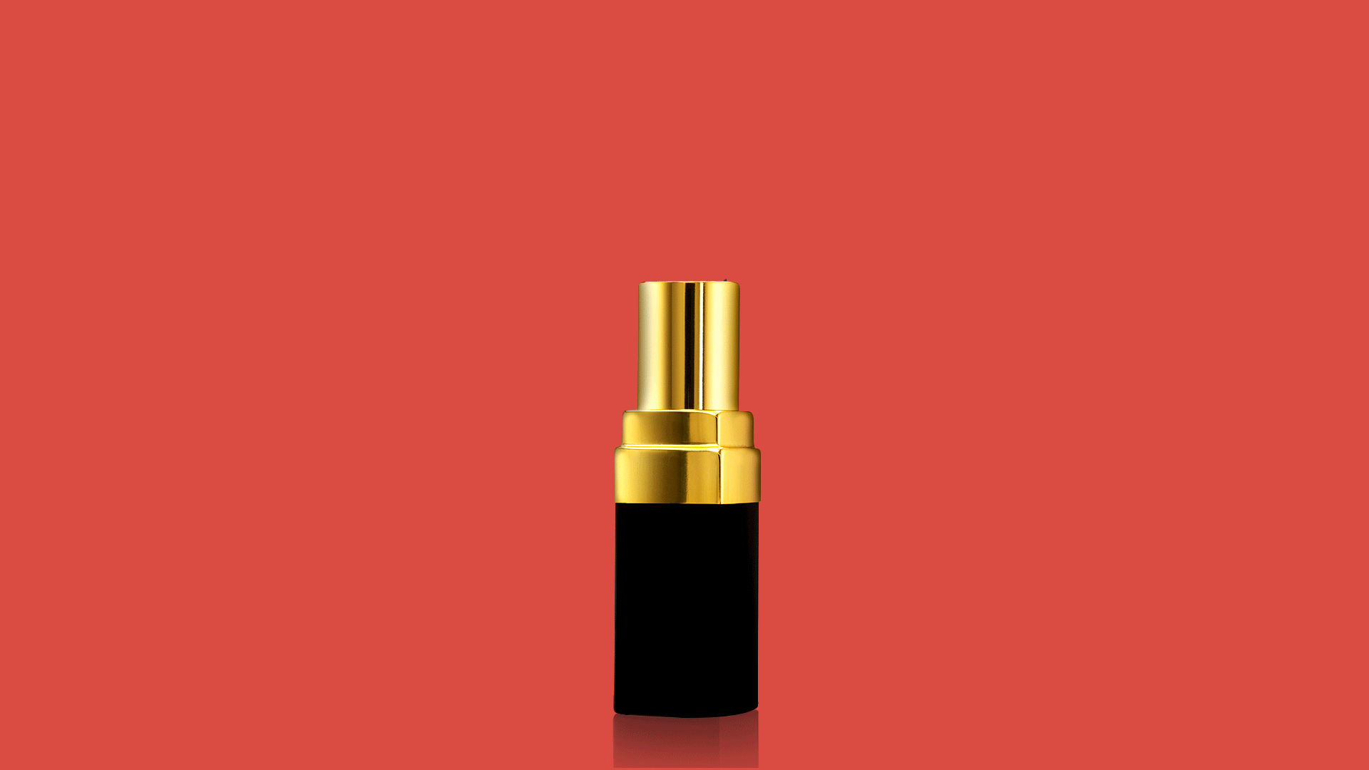 Animated illustration of a tube of lipstick rolling up to reveal a hundred dollar bill.