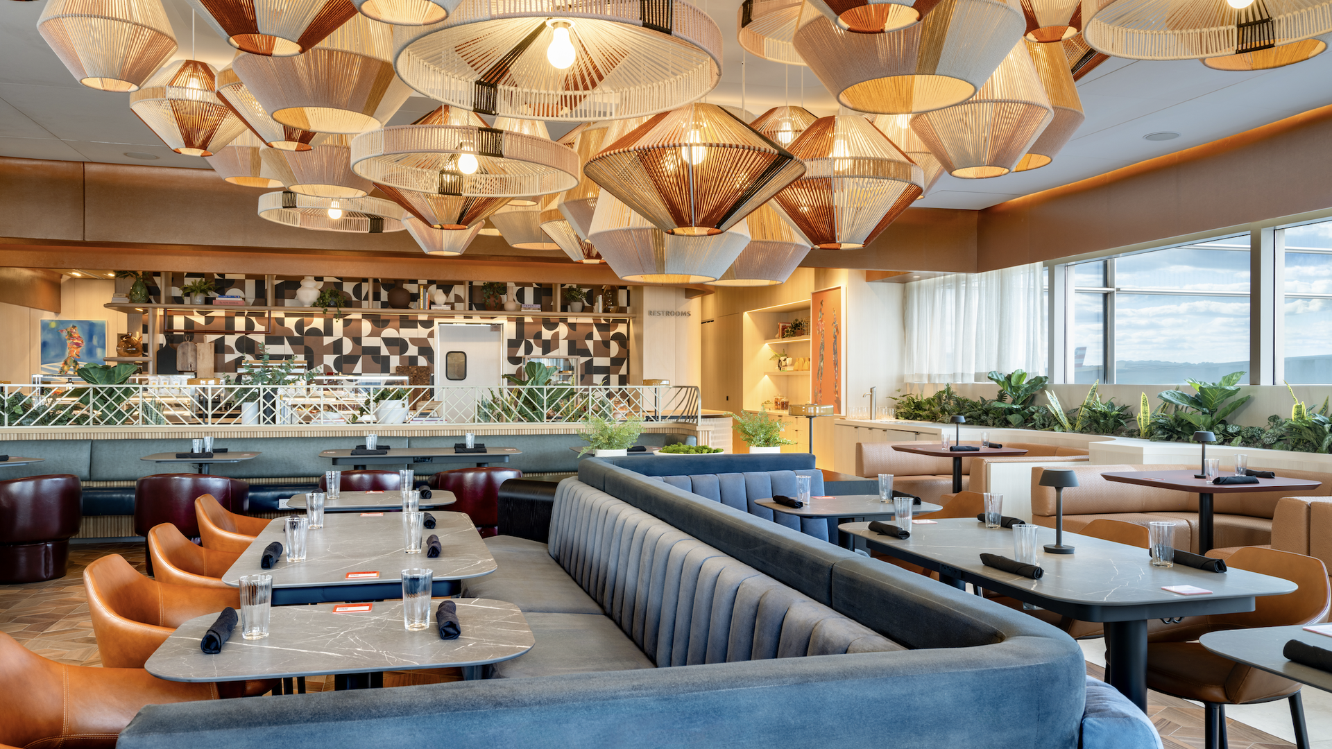 The lounge dining area