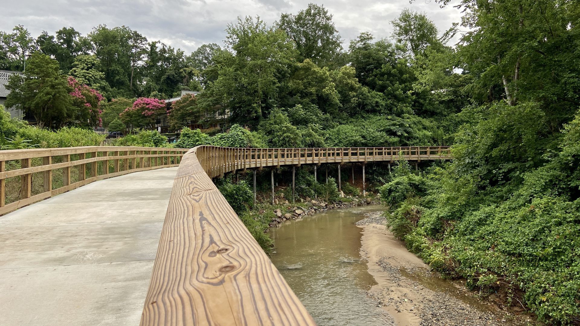 walking bridge over a creek
