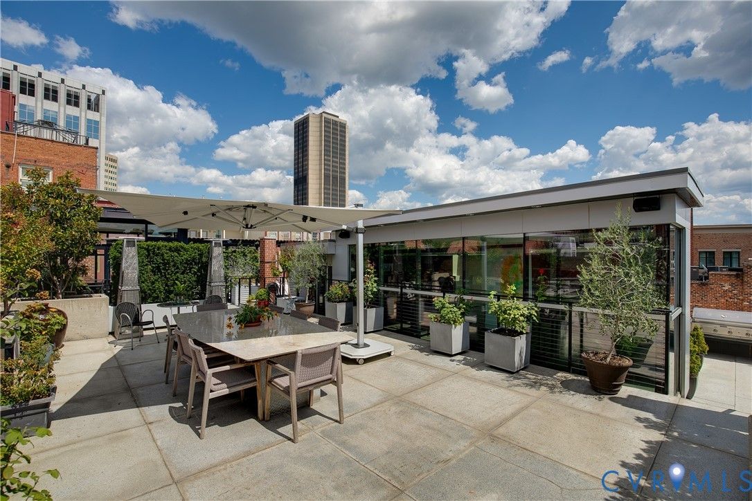 A rooftop terrace