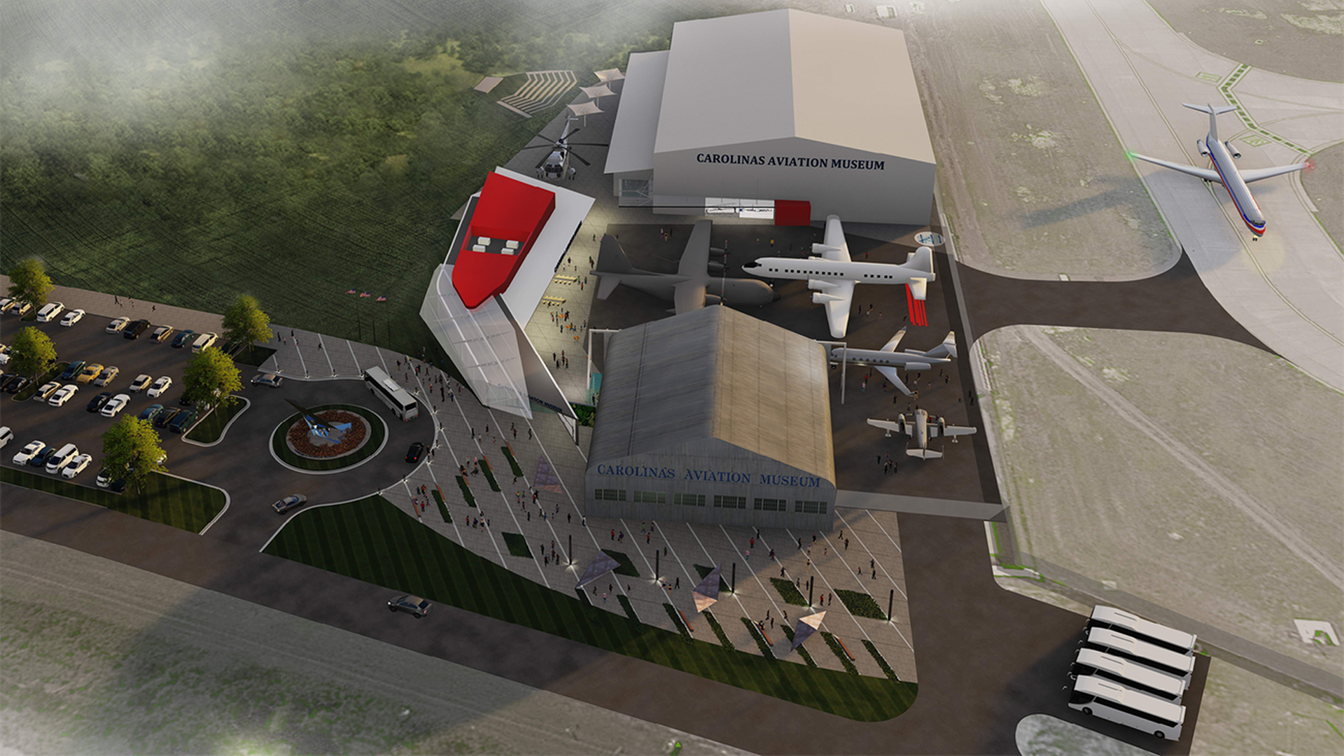 Rendering courtesy of Carolinas Aviation Museum