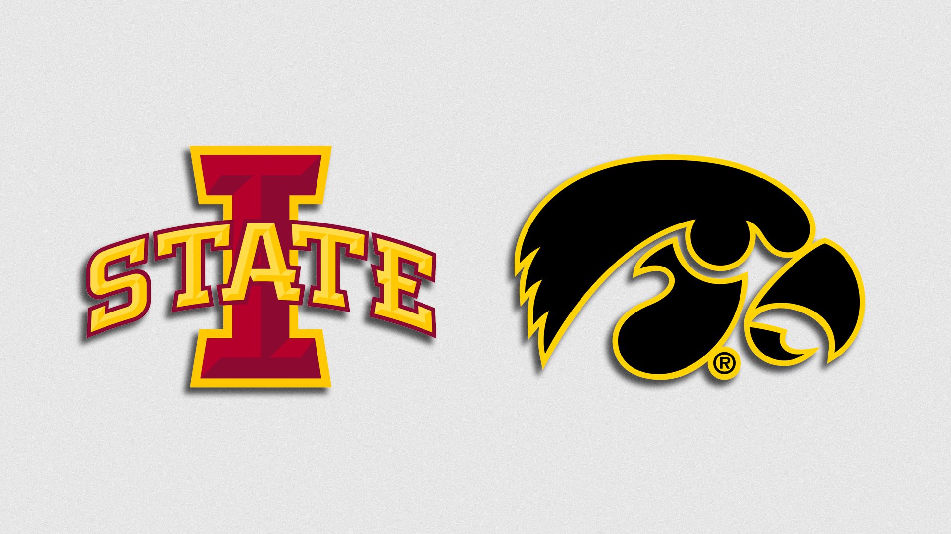 Iowa State and the University of Iowa's logos