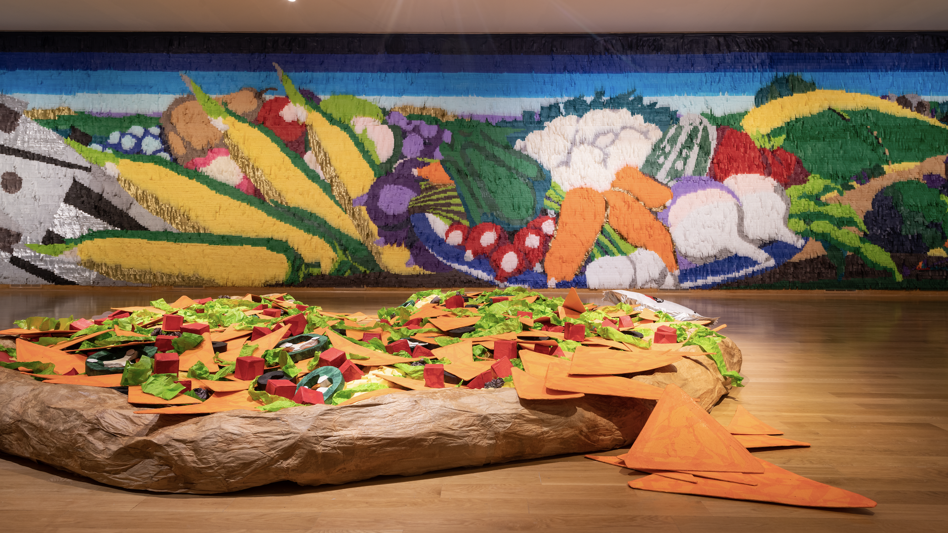 A taco pizza installation