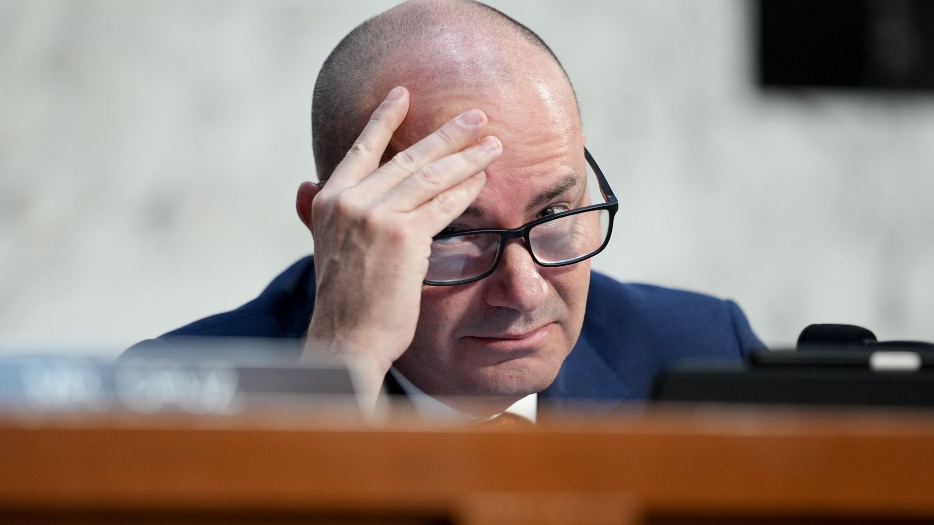 Sen. Mike Lee (R-Utah) appears at a hearing Oct. 7 in the U.S. Capitol. Photo: Eric Lee/Bloomberg via Getty Images