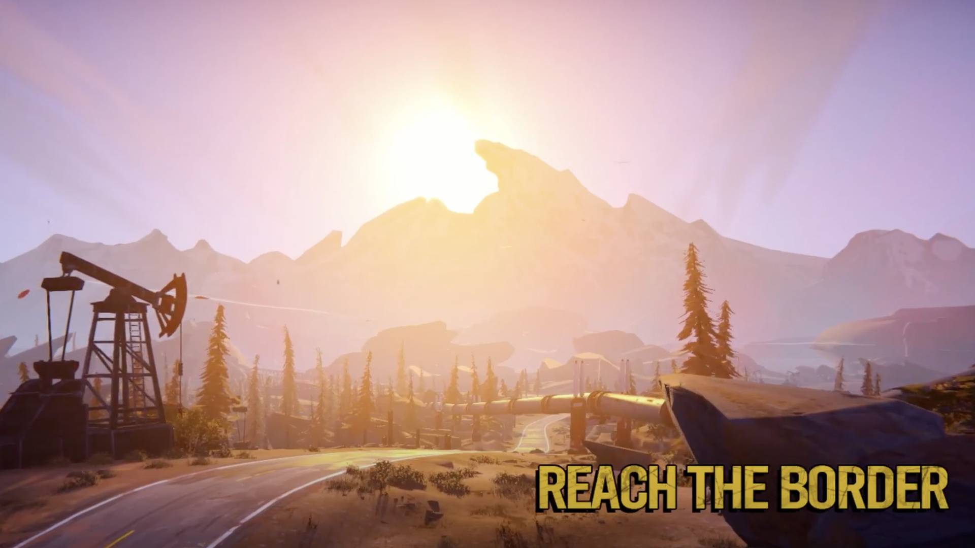 A screenshot of the rejected "Road 96" ad.