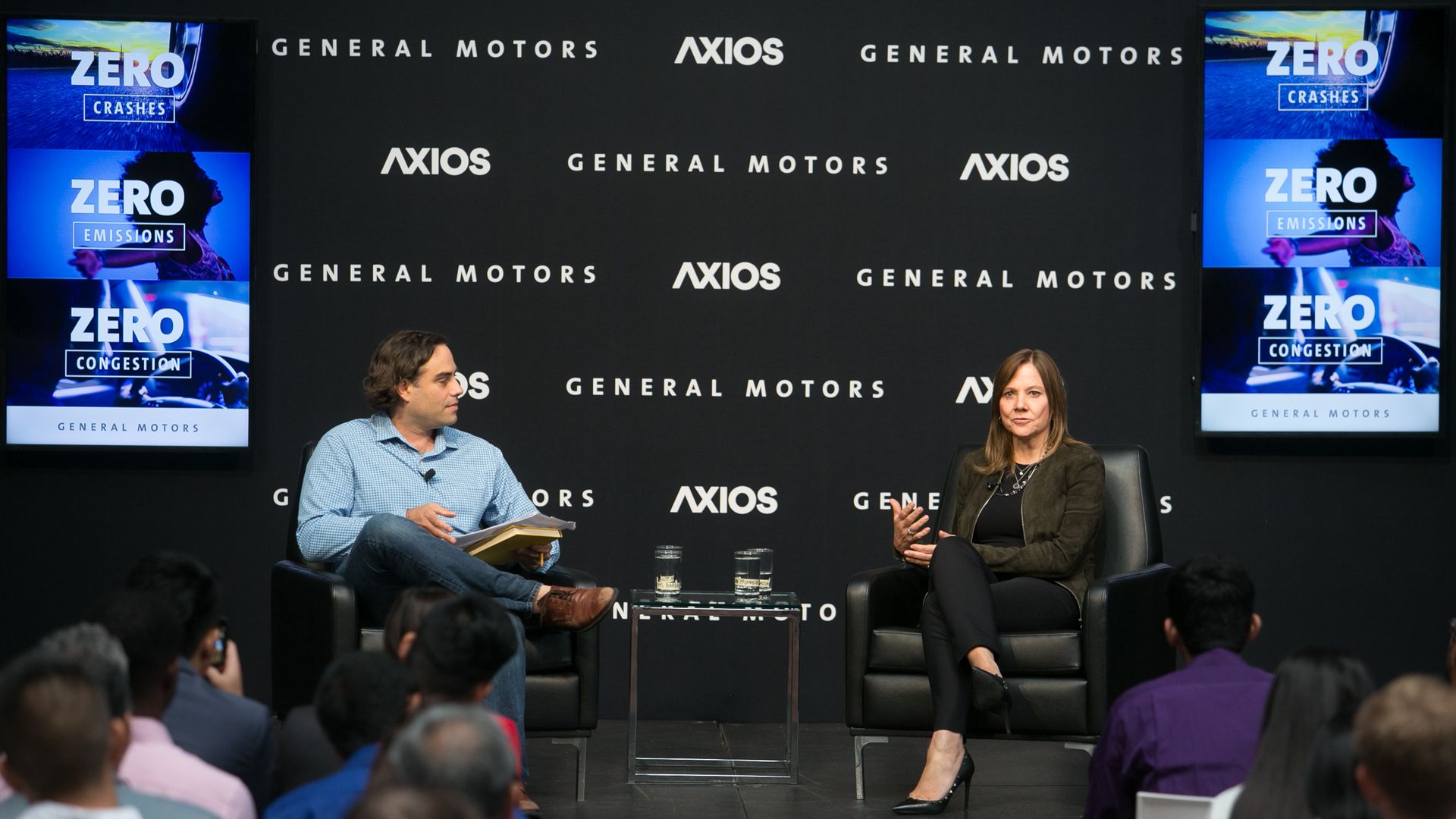 Axios Business Editor Dan Primack interviewing GM CEO Mary Barra.