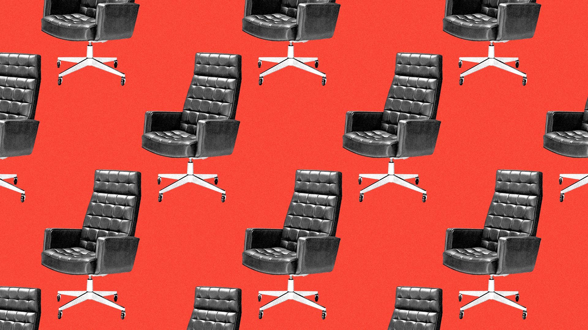 Illustration of a pattern of leather office chairs.