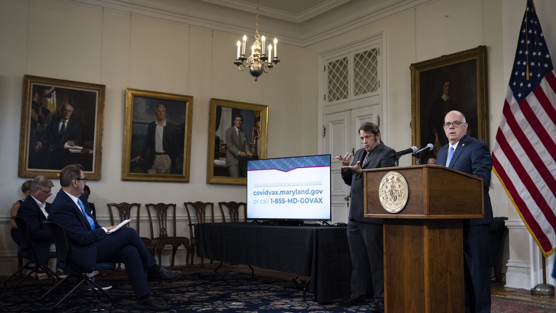 Governor Larry Hogan at a press conference