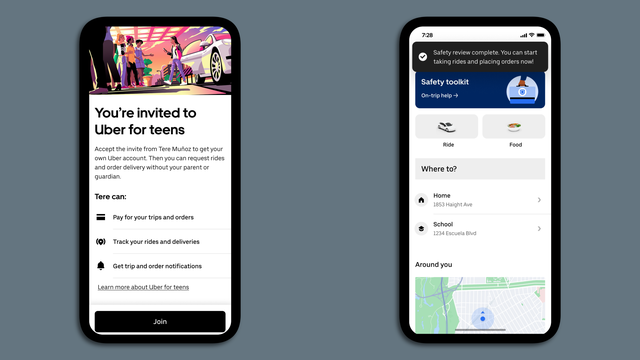 Teens can now have their own Uber account