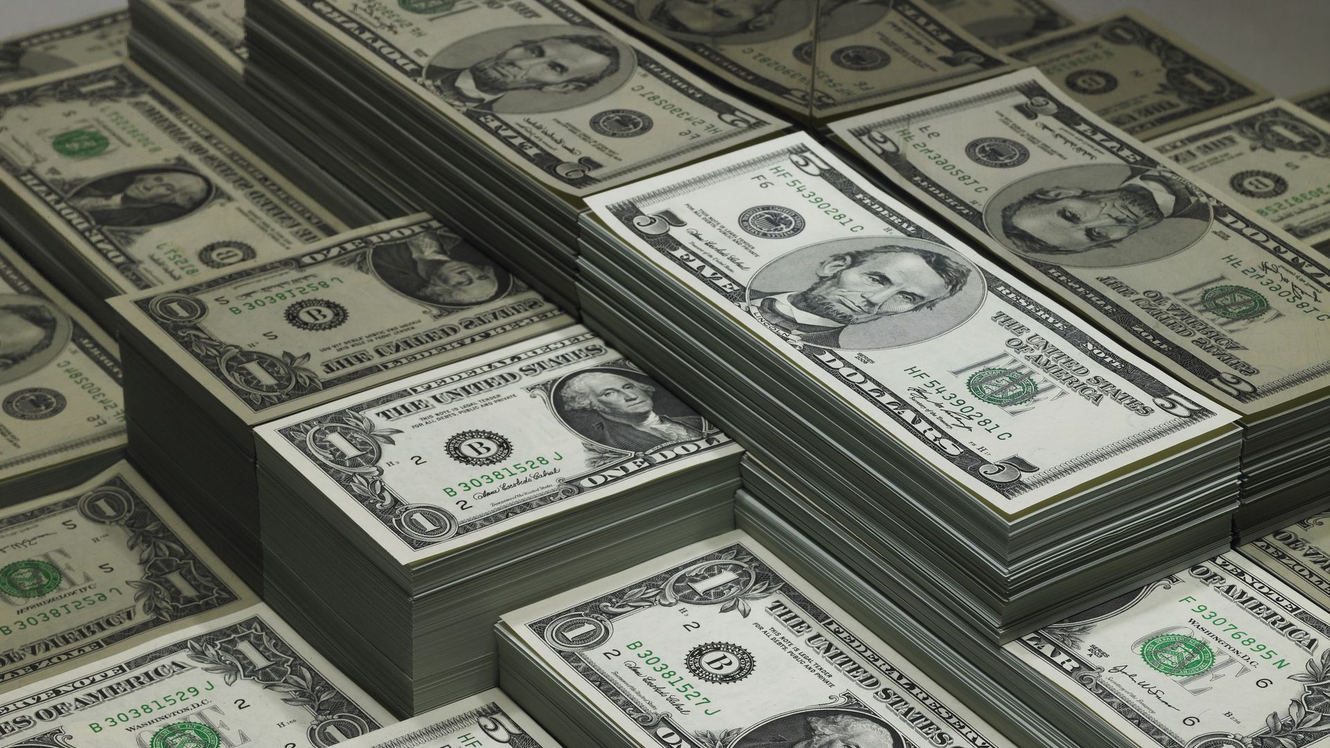 Stacks of money