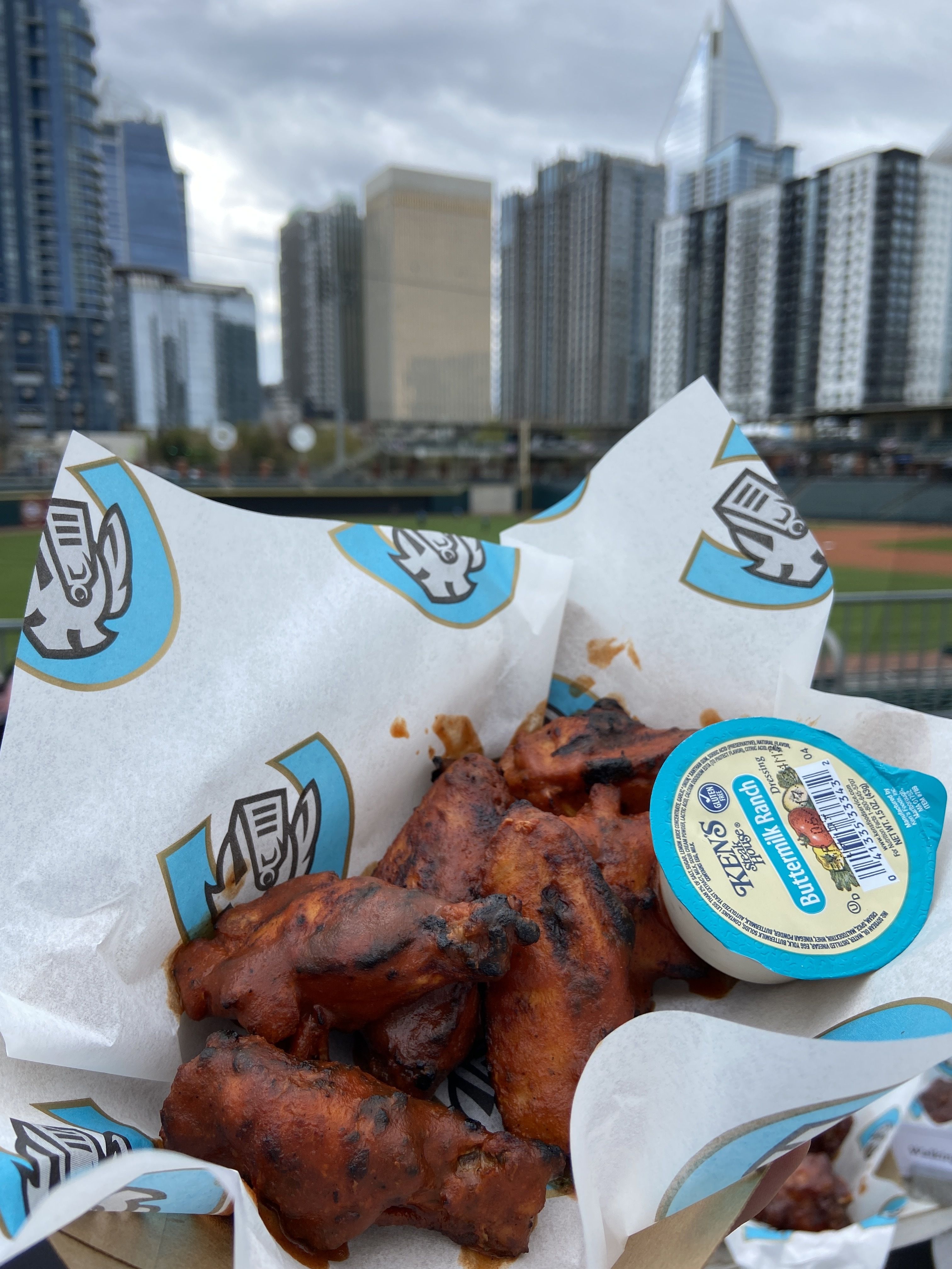 Homer's smoked wings at Truist Field. 
