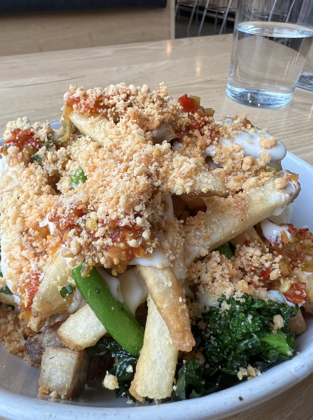 Crispy pork belly poutine from Red Apron.