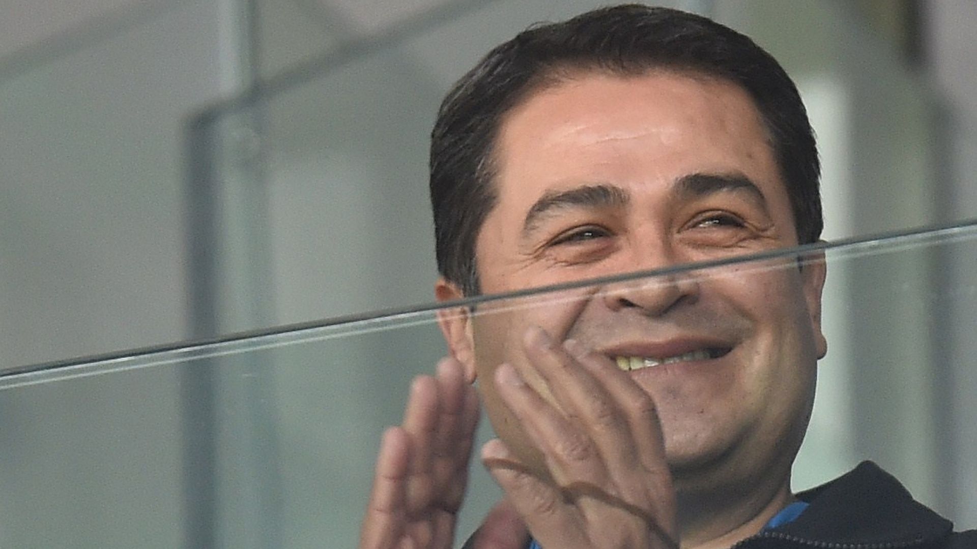 Honduras' president Juan Orlando Hernandez attends a Group E football match between Honduras and Ecuador at the Baixada Arena in Curitiba during the 2014 FIFA World Cup on June 20, 2014