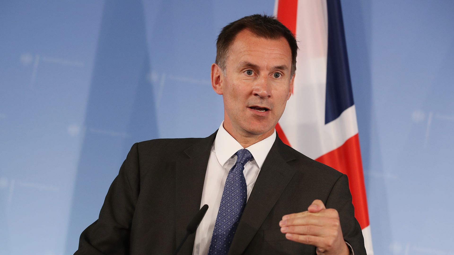 British foreign secretary Jeremy Hunt speaking
