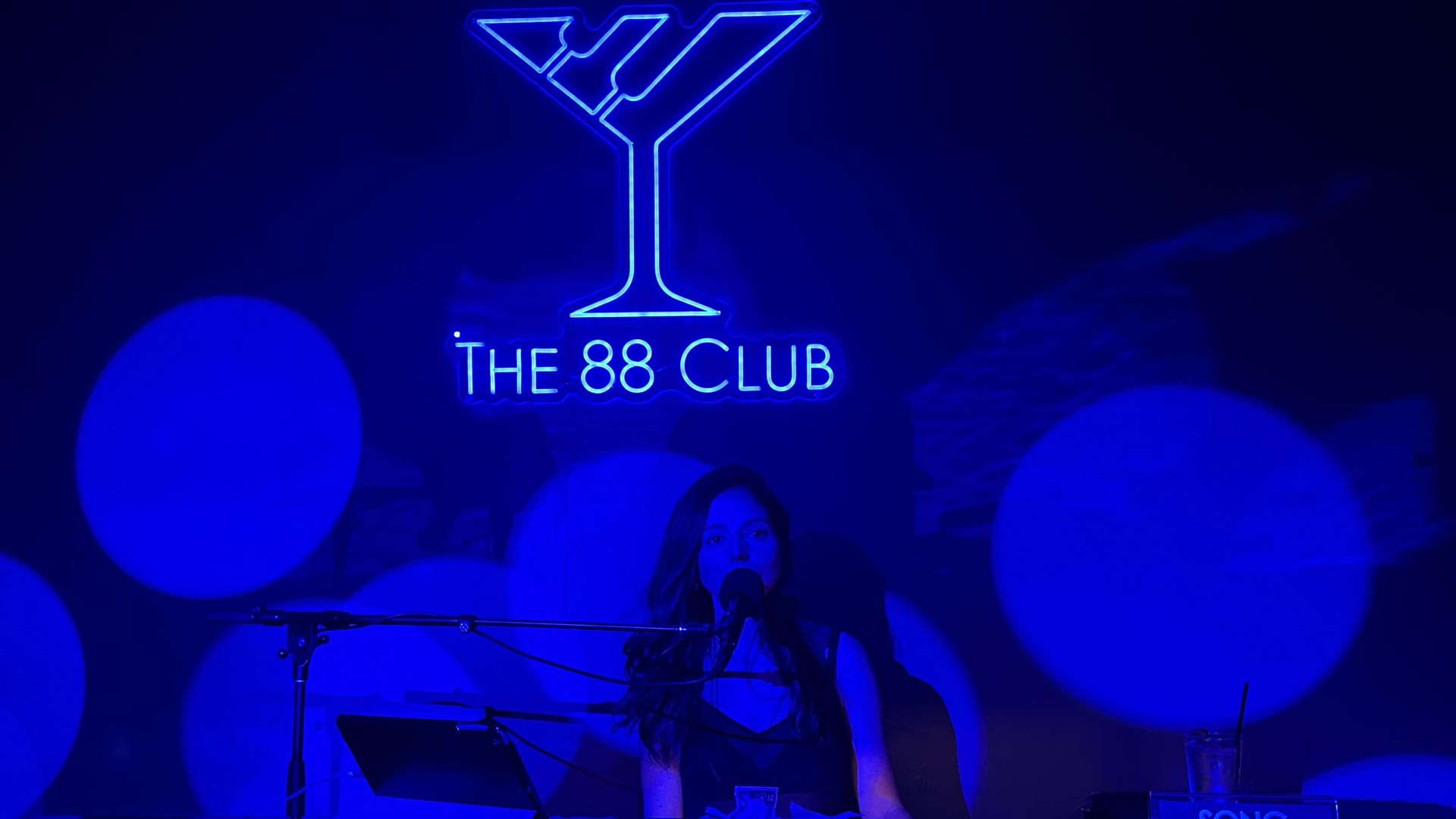 Pianist Amy Thomason sits at the piano and plays Saturday night at The 88 Club.