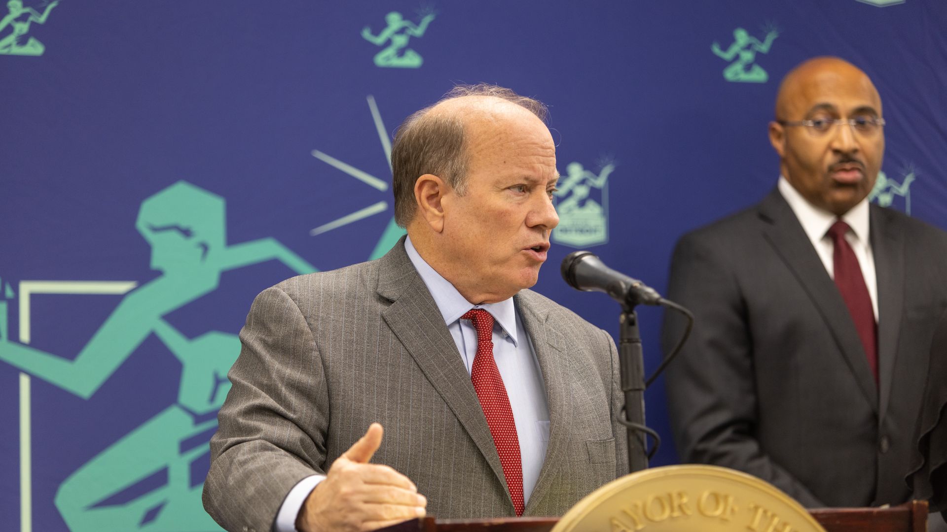 Mayor Mike Duggan announces new paratransit contracts.