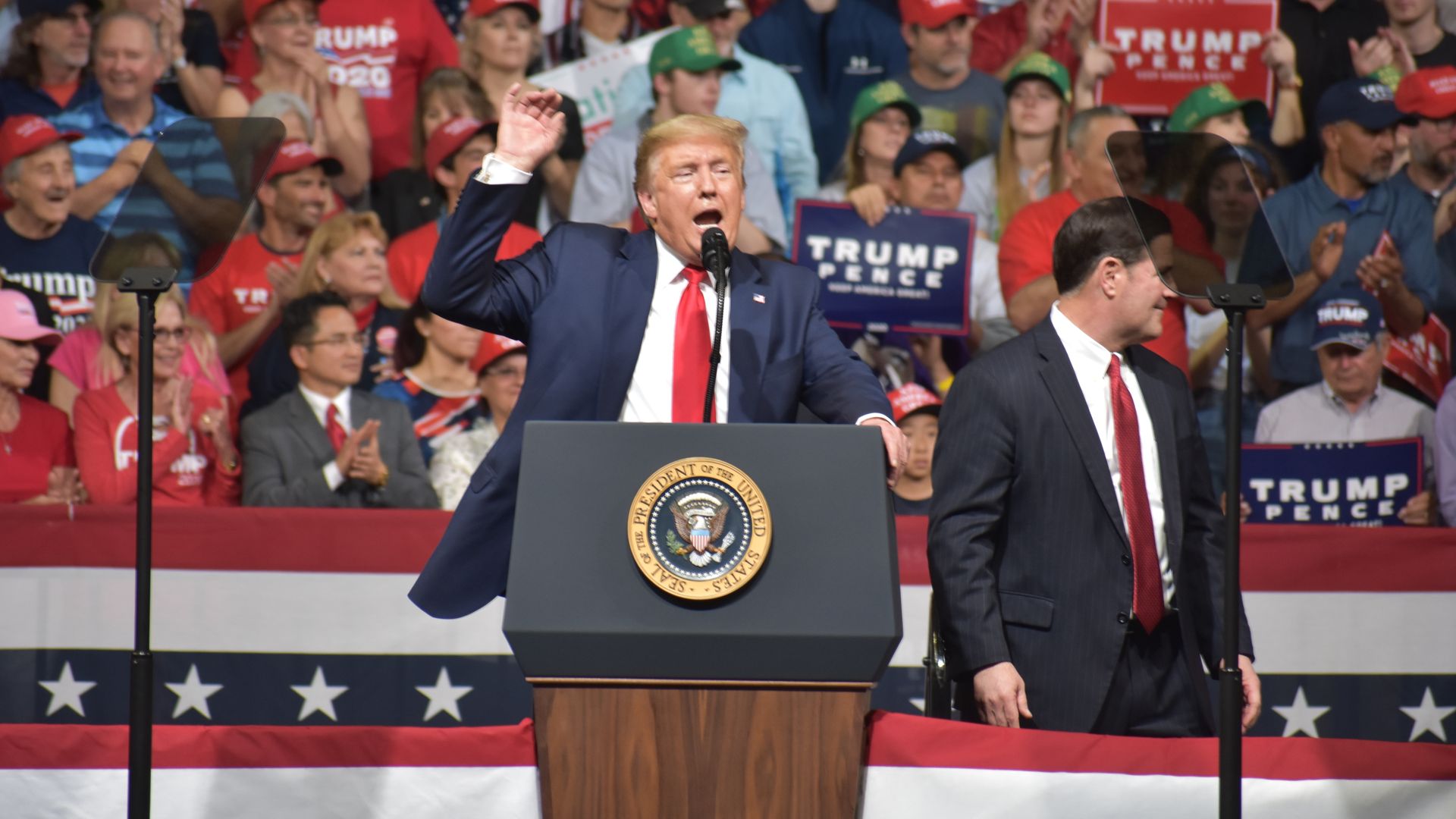 President Trump at a campaign rally