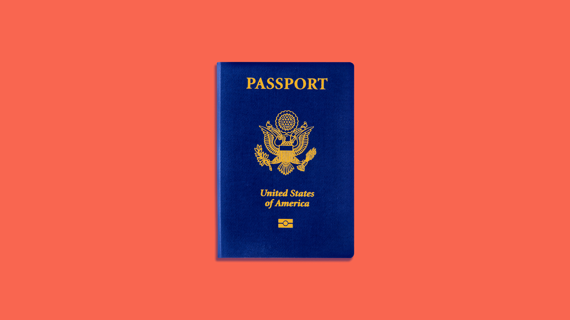 Animated illustration of US passports filling the screen.
