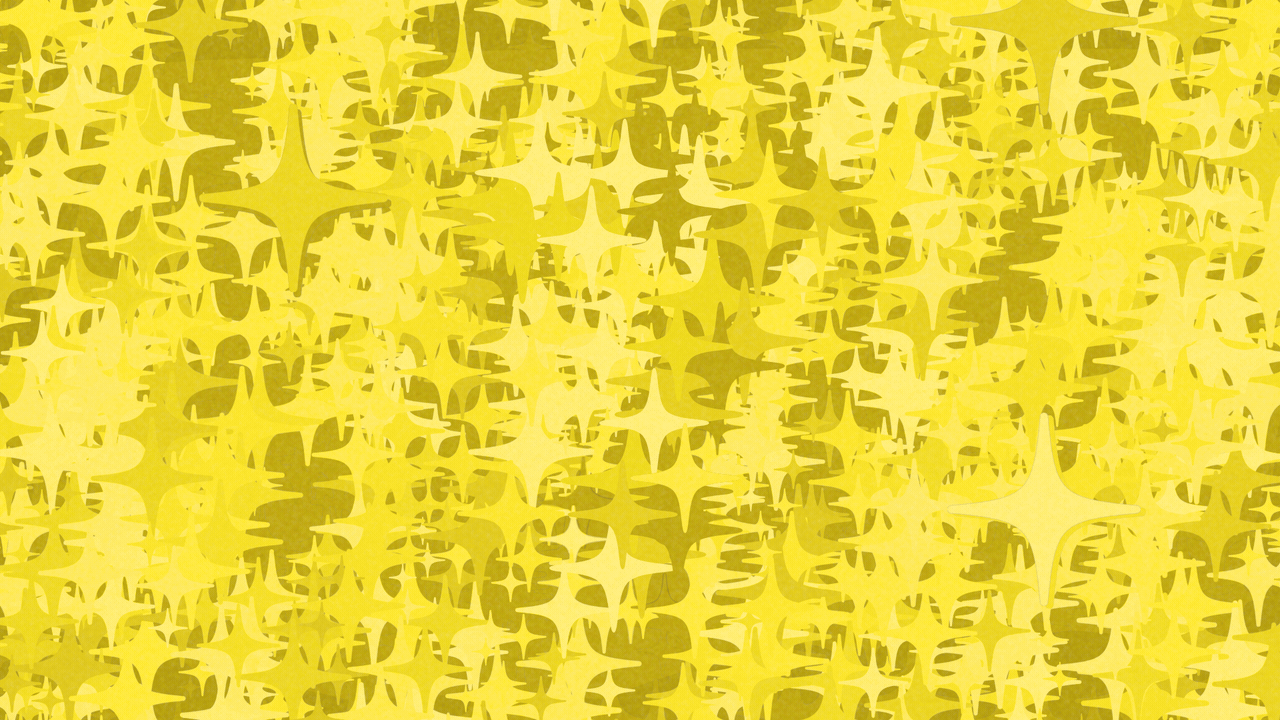 Animated illustration of a screen full of sparkle shapes. Some of them move off the screen to reveal a hole in the shape of a 7.