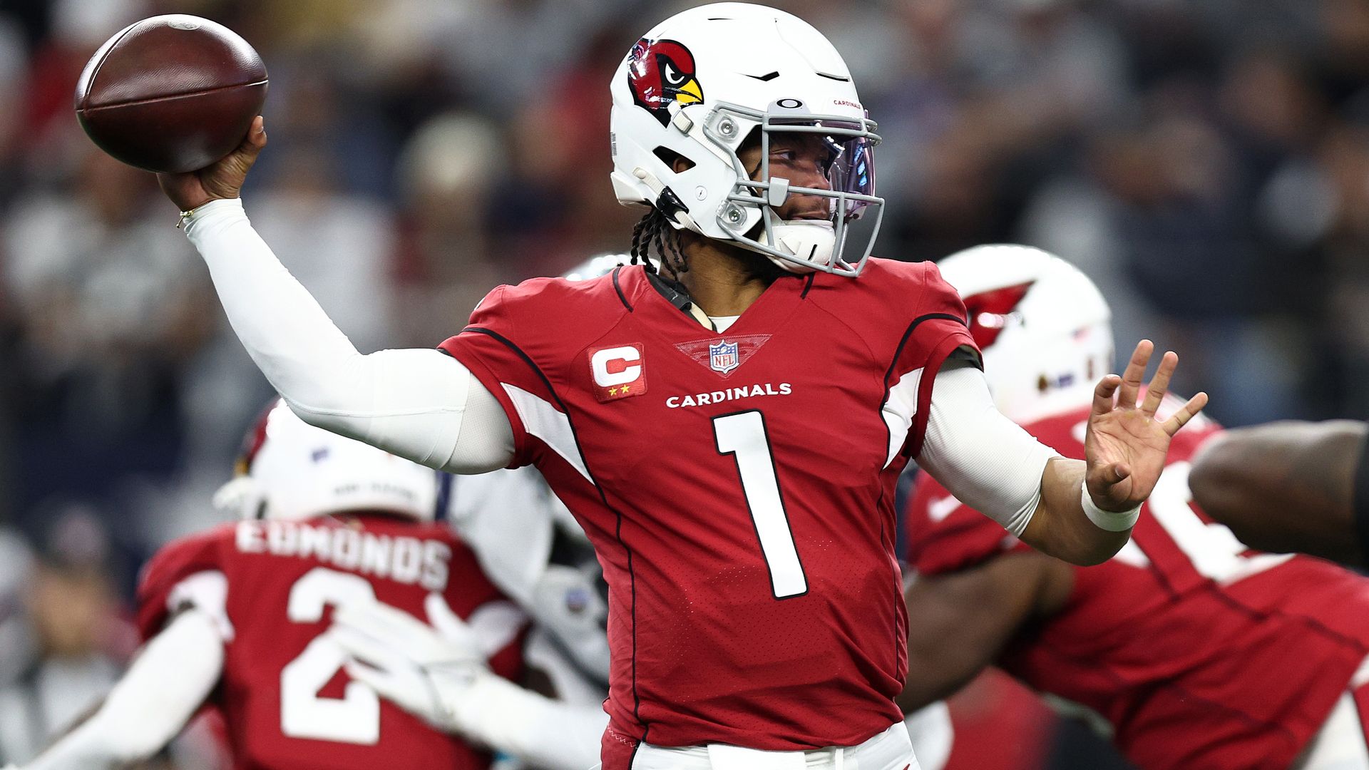 Kyler Murray #1 of the Arizona Cardinals throws the ball during the third quarter against the Dallas Cowboys at AT&T Stadium on January 02, 2022 in Arlington, Texas.