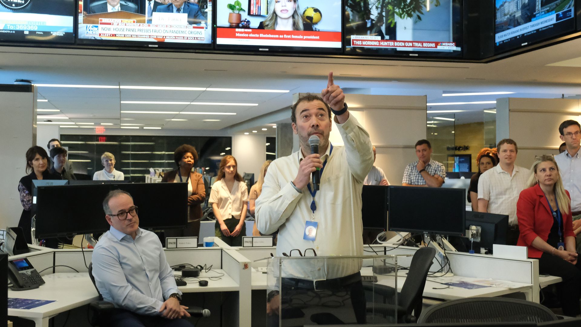 Will Lewis in the Washington Post newsroom