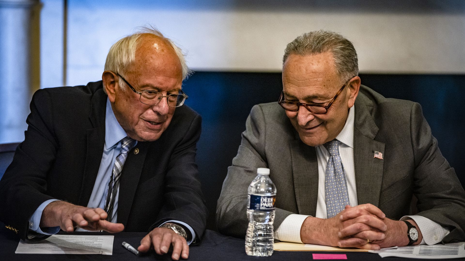 Bernie Sanders and Chuck Schumer
