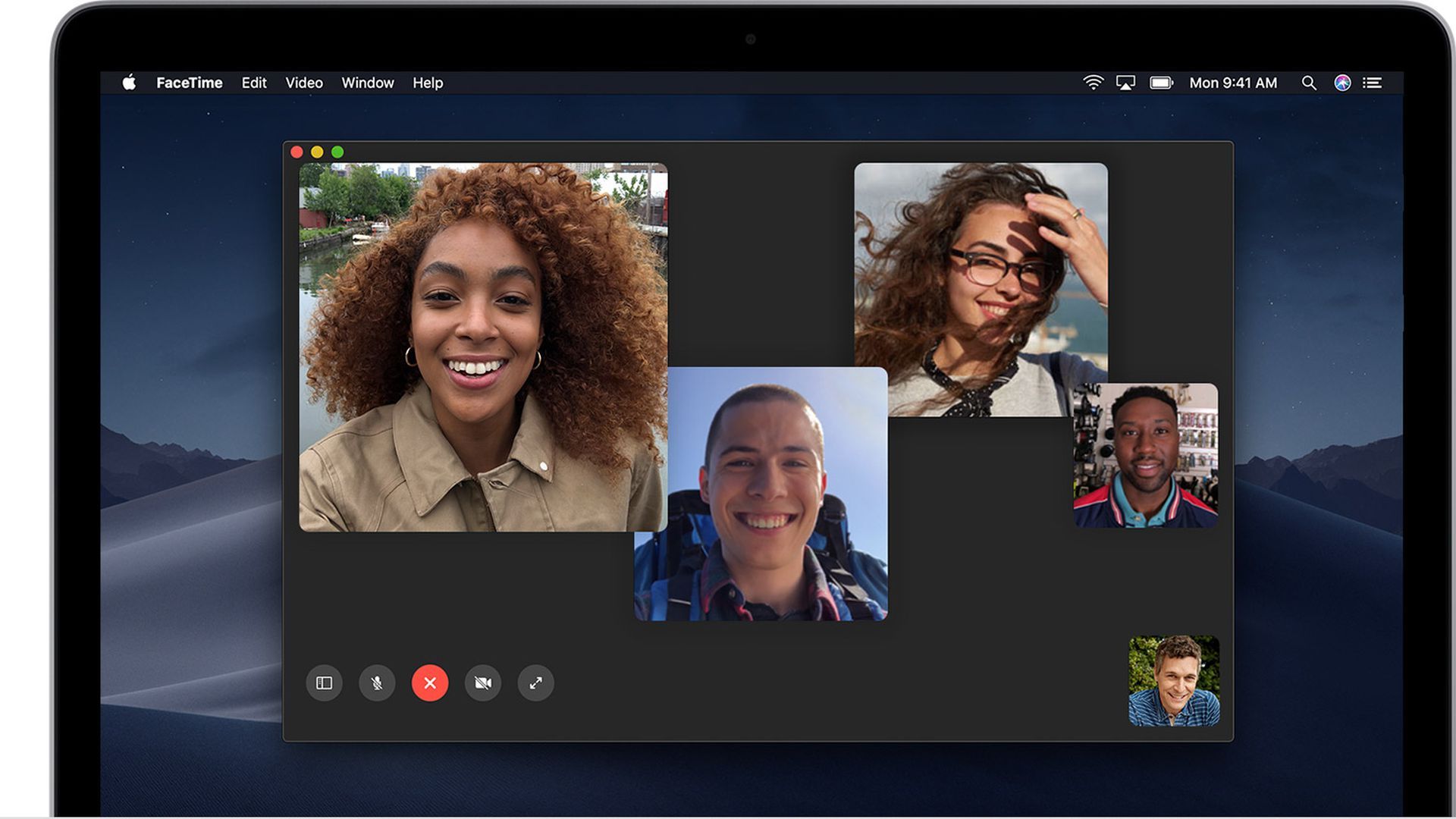 Apple's FaceTime chat app, as seen on a Mac. 