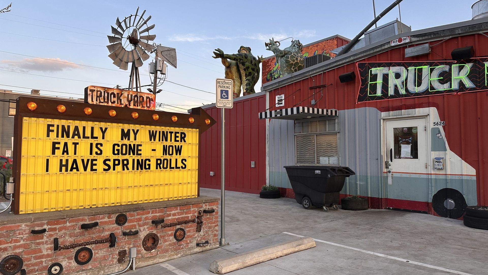 A pithy sign at Truck Yard in Lowest Greenville