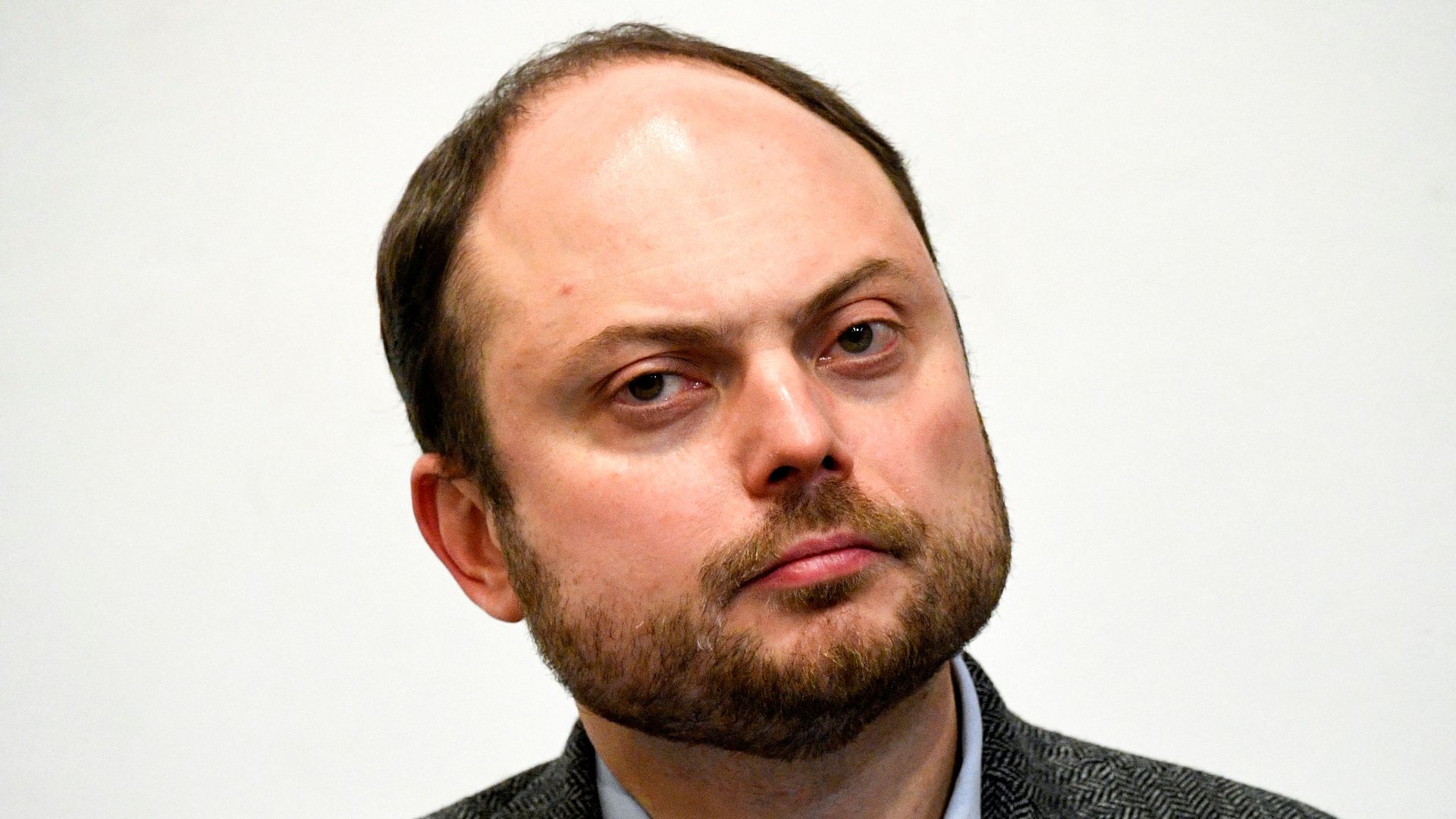 Russian journalist and activist Vladimir Kara-Murza attends a conference of Russia's leading rights group Memorial in Moscow on October 27, 2021. 