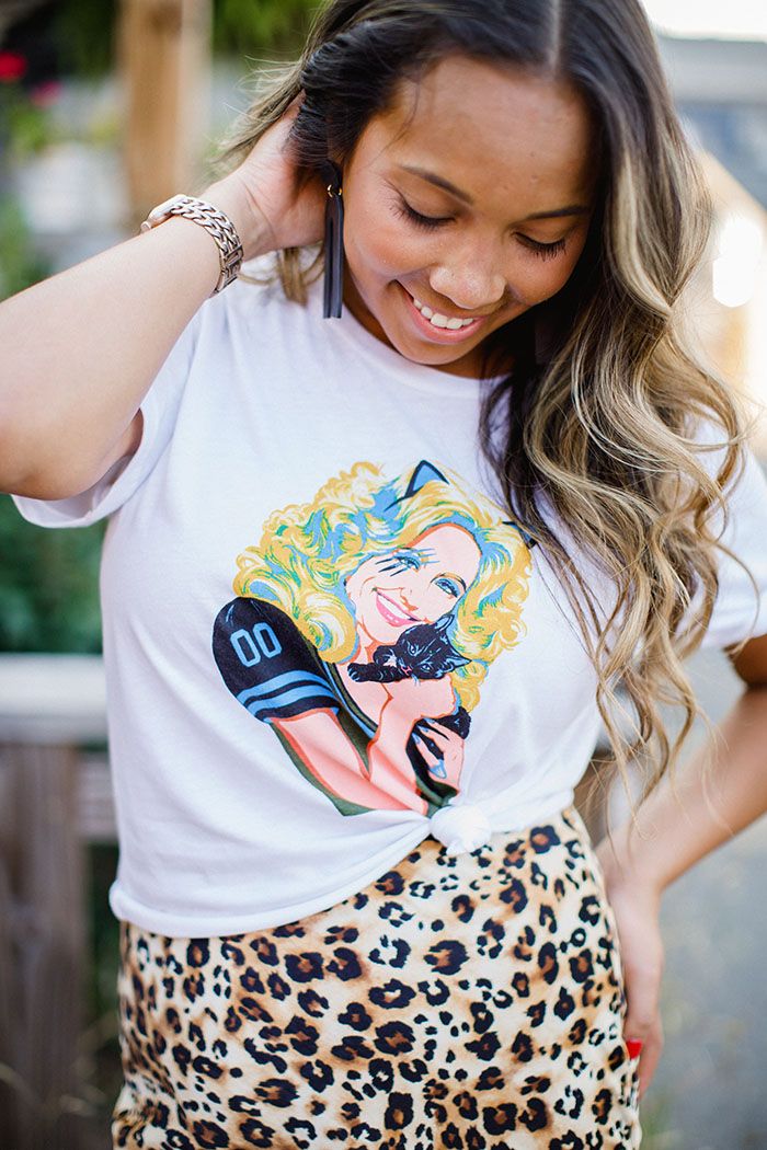 Girl Tribe game day Parton's Panthers Tee