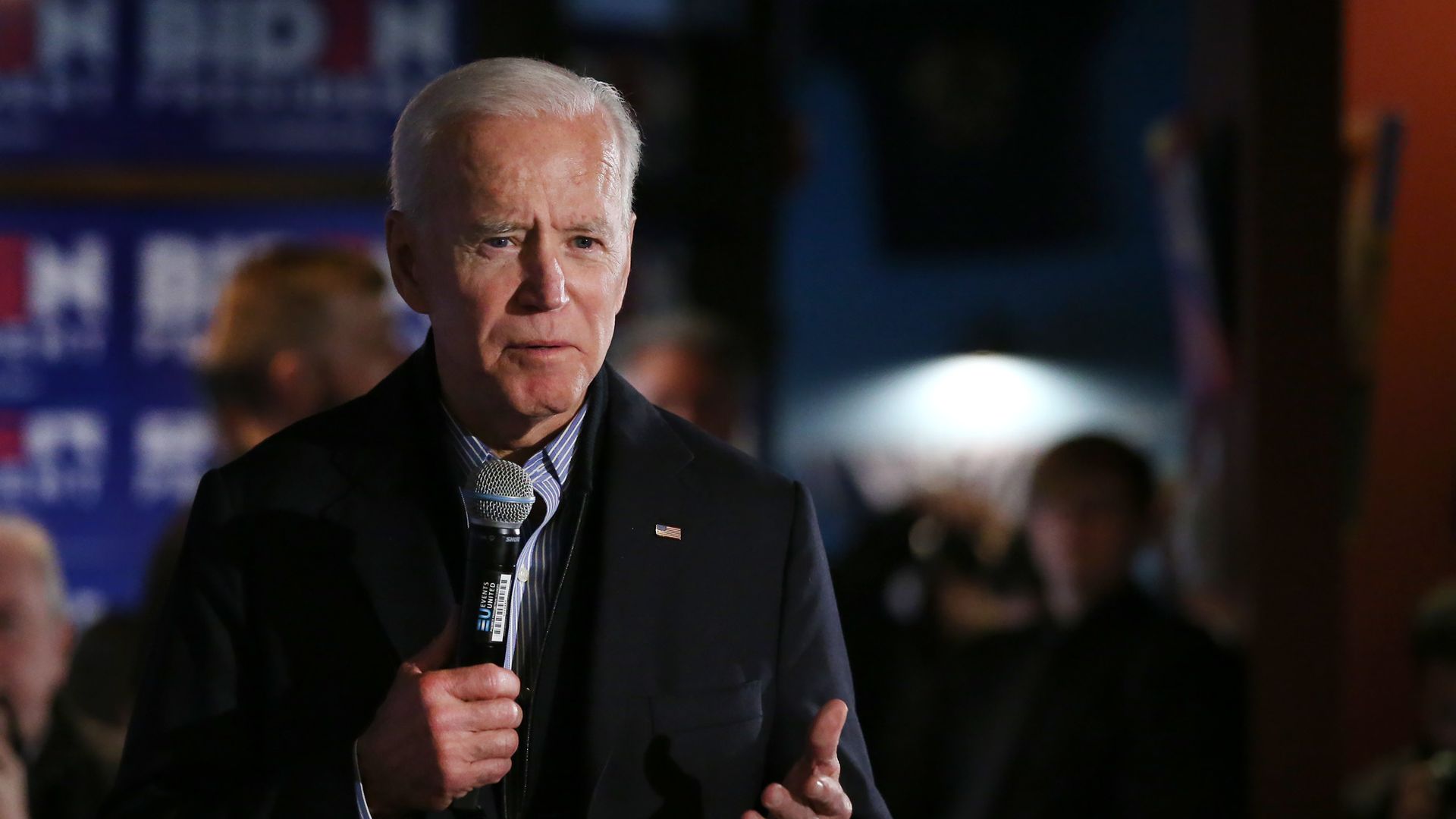 Former Vice President Joe Biden at a presidential campaign stop