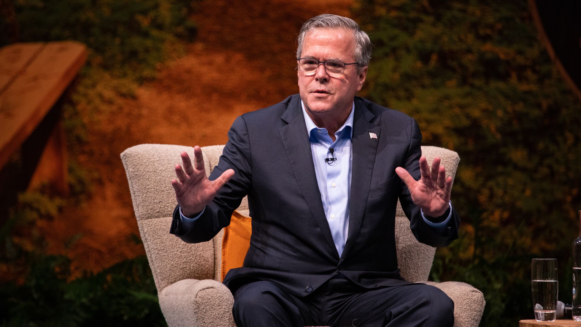 Former Florida Gov. and 2016 GOP former presidential candidate Jeb Bush speaking in 2018.