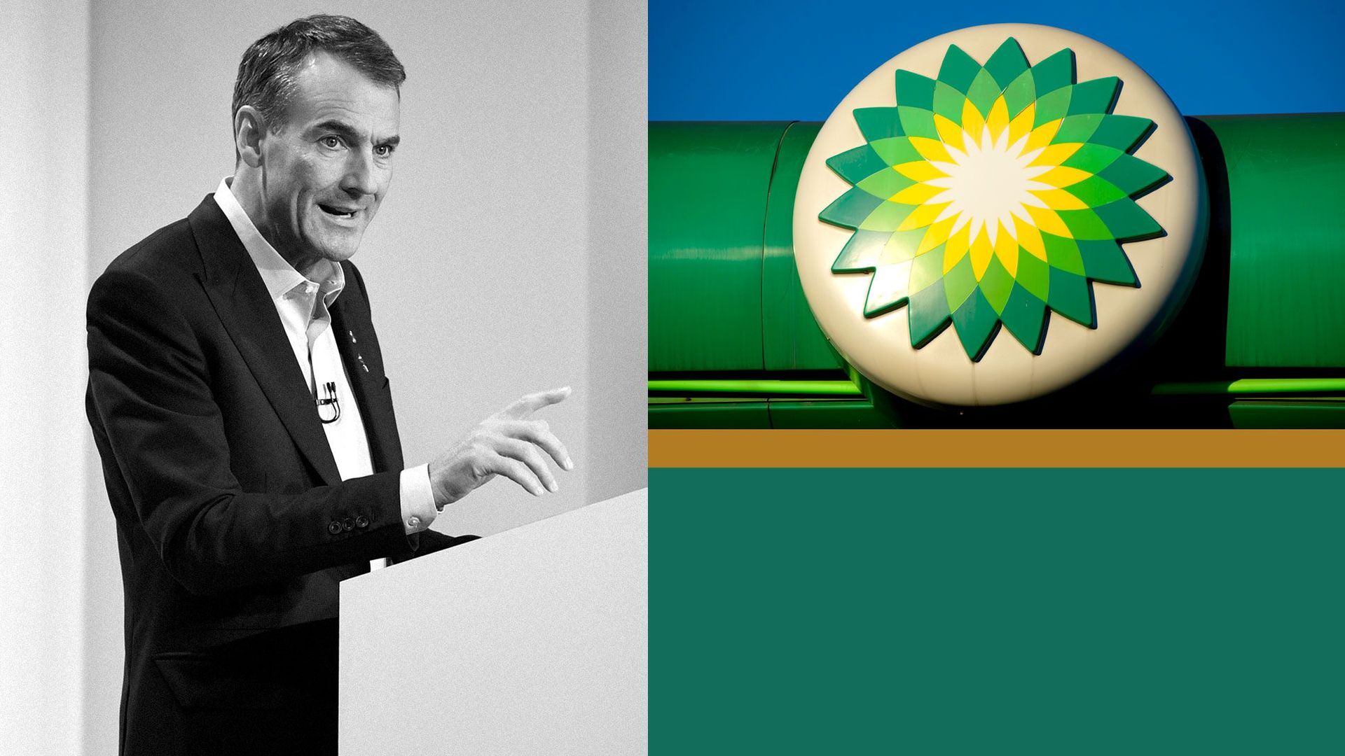 Photo illustration of Bernard Looney, the CEO of BP