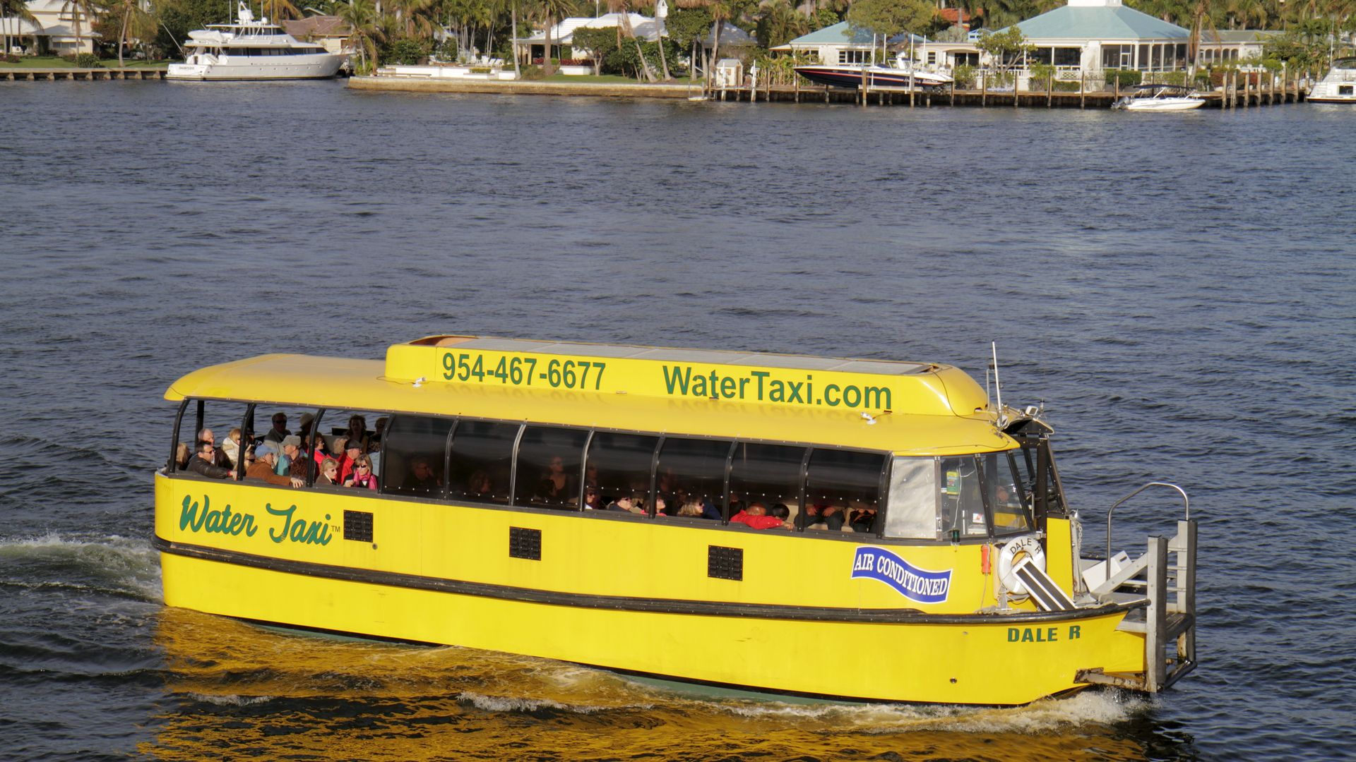 A water taxi boat on the Intracoastal Waterway in Fort Lauderdale. Photo: Jeff Greenberg/Universal Images Group via Getty Images