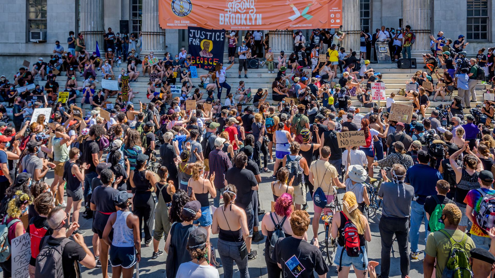 Photo of large protest in Brooklyn for Black Lives Matter