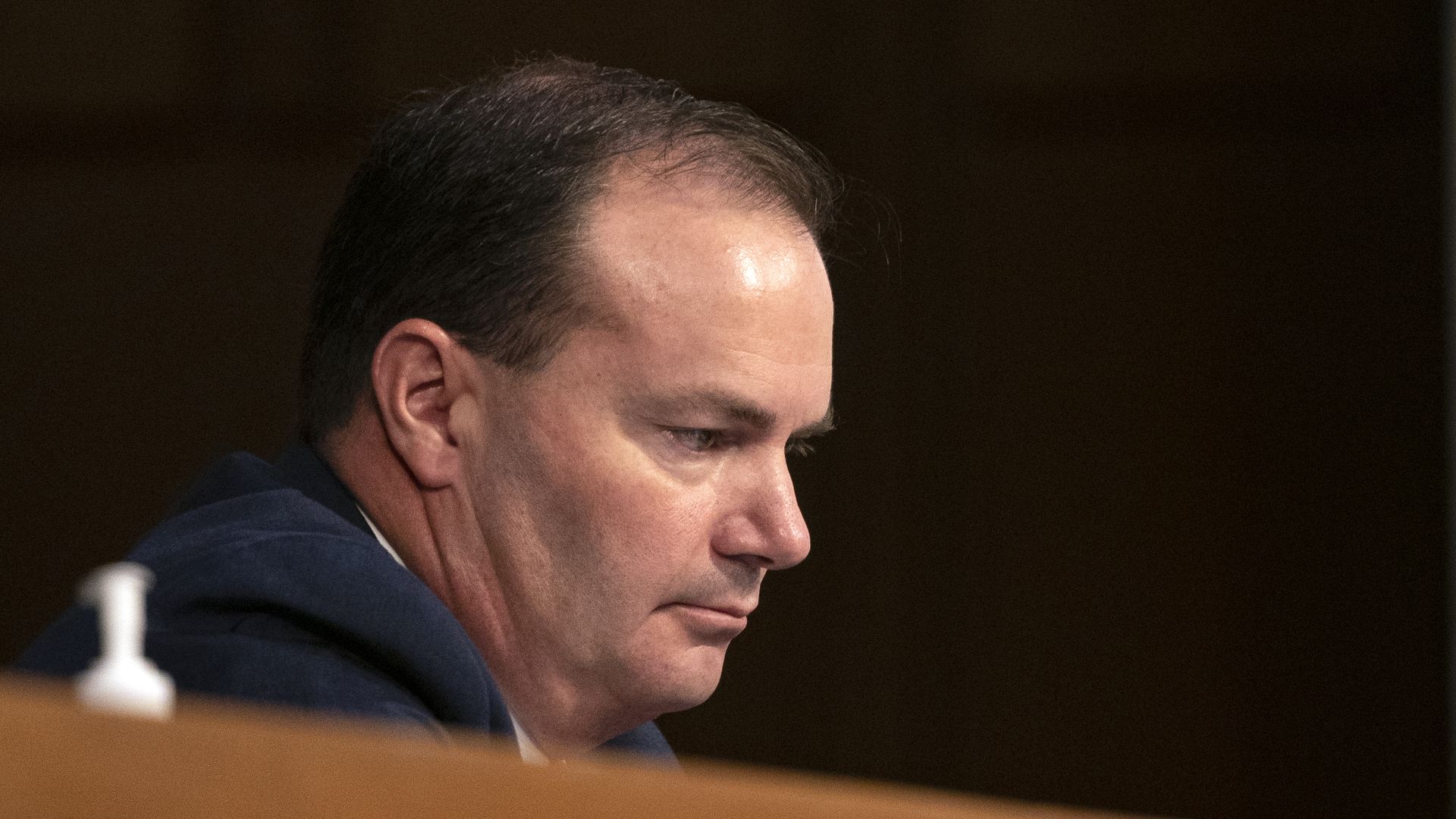 Senator Mike Lee (R-UT) attends the Supreme Court confirmation hearing for Judge Amy Coney Barrett