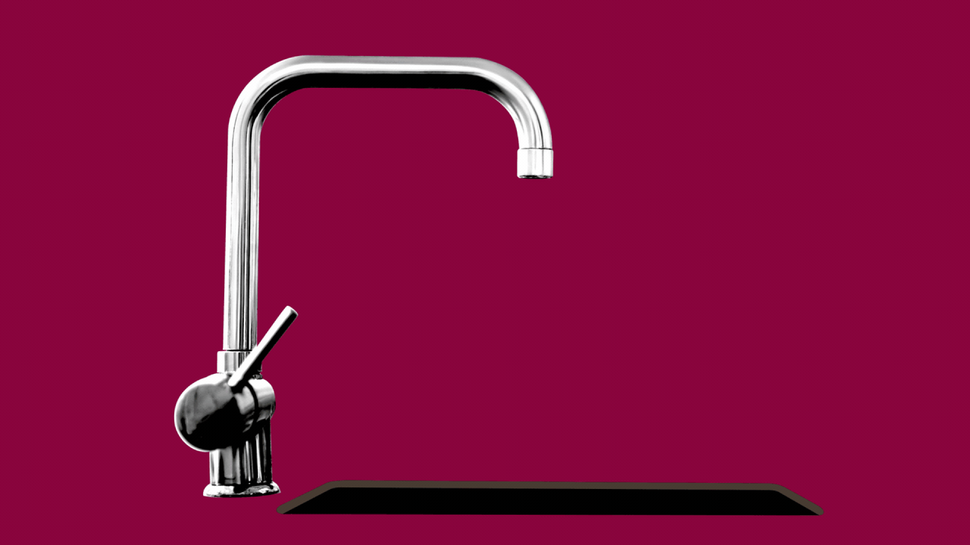 Illustration of a faucet with animated drips shaped like the letters N, W, and A falling out.