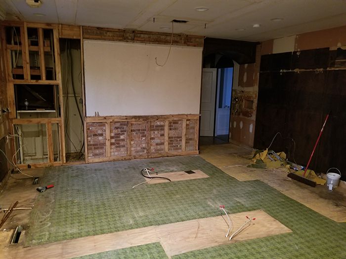 Hickory mediterranean renovation before living room