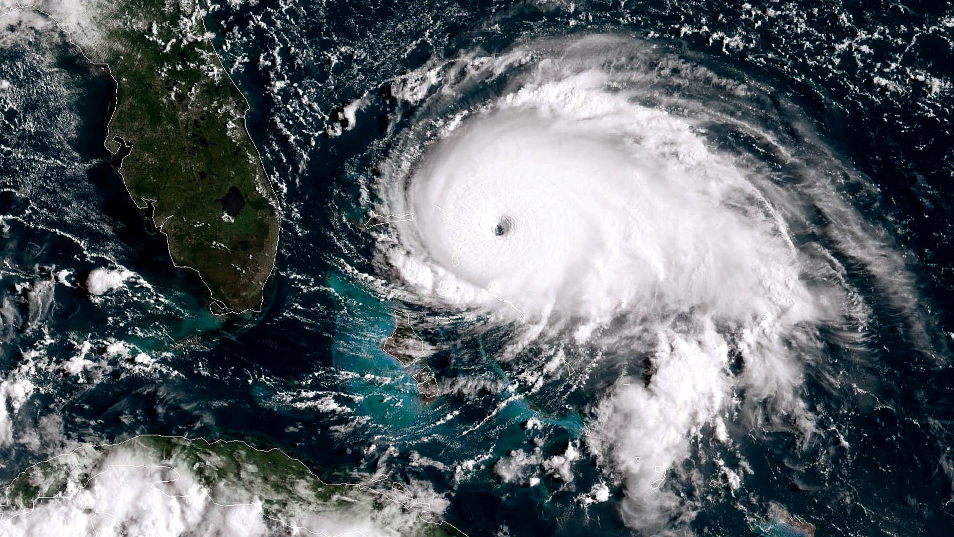Satellite photo of Hurricane Dorian